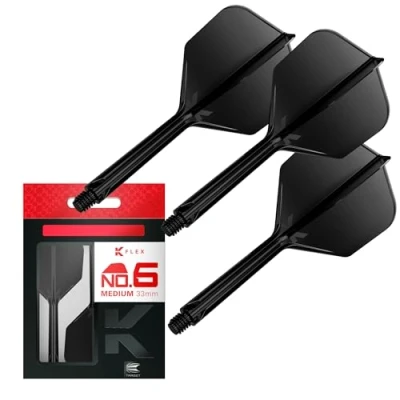 Afbeelding van Target K Flex Black NO6 Dart Flights Medium