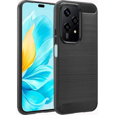 Afbeelding van imoshion Hoesje Geschikt voor Honor 200 Lite Siliconen Brushed Backcover Zwart