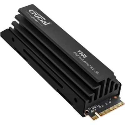 Image de Ssd Interne Gaming Avec Dissipateur Premium Crucial T705 4To Pcie Gen5 Nvme M.2 (2024) Ct4000T705Ssd5