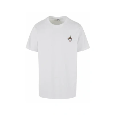 Afbeelding van Mister Tee Peace Noodles EMB Tshirt print, Heren, Maat: Large, White