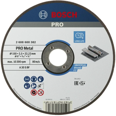 Image de BOSCH 2608600382 disque à tronçonner droit Expert pour métal A 30 S, 150 x 2,5 mm