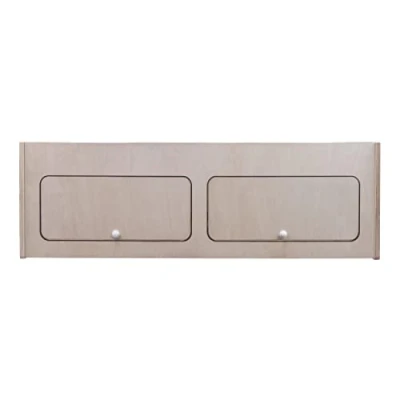 Afbeelding van Monster Shop DIY Bovenkasten voor Camperbusje Opbergruimte Meubilair van Berken Multiplex 2 Deuren met Centrale Verdeler Natuurlijke Kleur Inclusief Bevestigingskit 80cm x 25cm