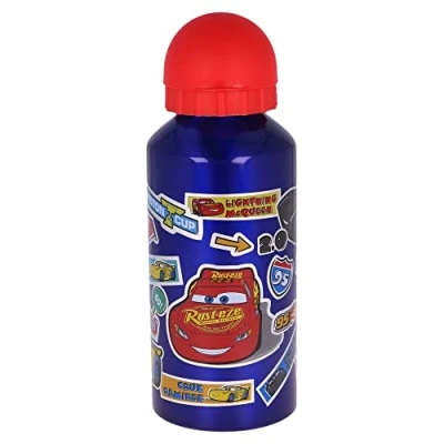 Image de BOUTEILLE EN ALUMINIUM POUR ENFANTS DE 400 ML CARS STICKERS