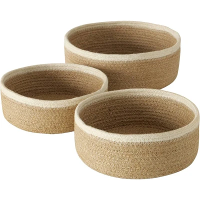Afbeelding van Decoratieve manden Cunas, 3 stuks, van jute