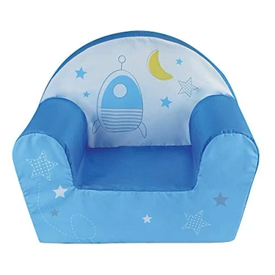Afbeelding van Fun House 713070 Space Fauteuil Club Oorsprong Frankrijk Garantie voor kinderen L 52 x D 33 H 42 cm, blauw/geel, vanaf 18 maanden