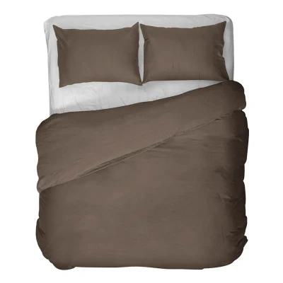 Afbeelding van Kayori dekbedovertrek Kai Washed Katoen Taupe 200/200 220 +2 slopen 200/220 (Kleur: Taupe)