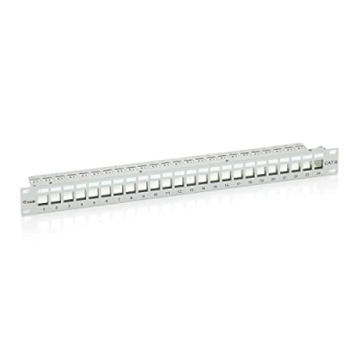 Afbeelding van Equip Patchpaneel 24x RJ45 Cat6 19&quot; 1HE Keystone RAL 7035