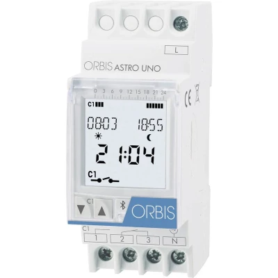 Afbeelding van ORBIS Zeitschalttechnik ASTRO UNO Schakelklok voor DIN rails 230 V/AC 1x wisselcontact 16 A 250 Astronomisch, Dagprogramma, Weekprogramma