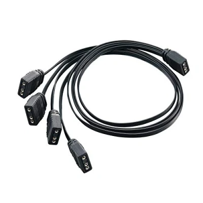 Afbeelding van Silverstone SST CPL03 splitterkabel ARVB 1 in 4, ultra dun en flexibel