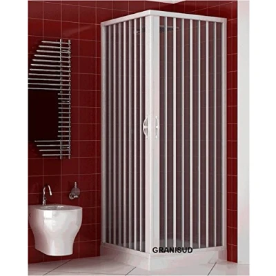 Afbeelding van L R Acquario Douchecabine van pvc, centraal, 100 x cm, Bianco