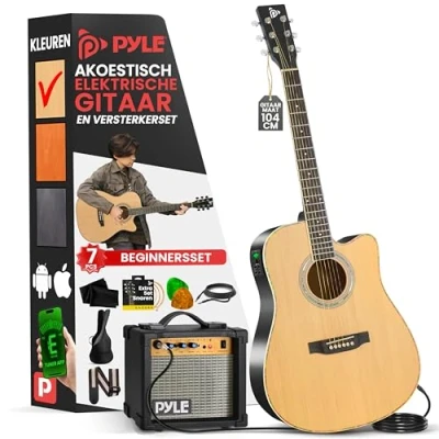 Afbeelding van Pyle Elektrische Gitaar Gitaarset Volledige Maat Jazz Instrument Kit met Gigbag Matte Afwerking
