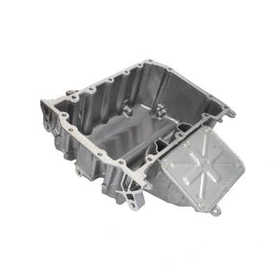 Afbeelding van TOPRAN 116 363 Carterpan Met olieaftapschroef gat voor oliestandsensor, Zonder sensor Aluminium VOLKSWAGEN: Polo V Hatchback, SKODA: Fabia 2