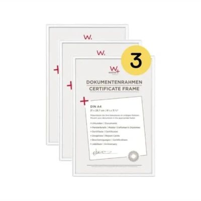 Afbeelding van Walther Design Lot van 3 frames KV130W3 New Lifestyle fotolijst kunststof, DIN A4, 21 x 29,7 cm, goudkleurig