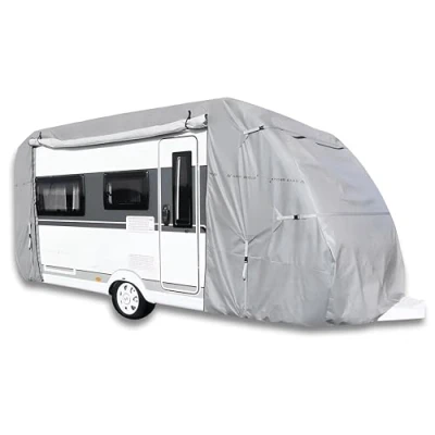 Afbeelding van Nava Group Beschermzeil voor caravans, hoogwaardige beschermhoes beschermend zeil caravans tegen stof en vocht, beschermdak beschermhoezen in vele maten, 470 500 cm