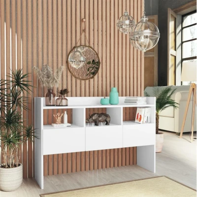 Afbeelding van Dressoir 105x30x70 cm bewerkt hout wit