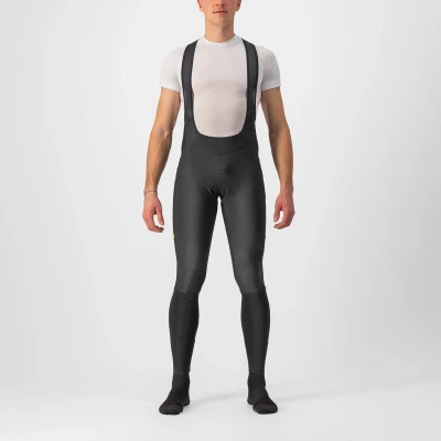 Afbeelding van Lange Fietsbroek Castelli Velocissimo 5 maat Xxl Zwart fluogeel
