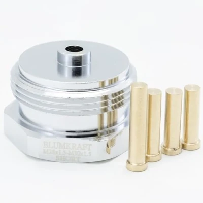 Afbeelding van BLUMKRAFT Metalen adapter voor Herz radiatoren, SAR/COMAP, schuimrubberen brug, MYJAVA M28 x 1,5 op M30 thermostaat/thermostaatkop stekker (M28 short)