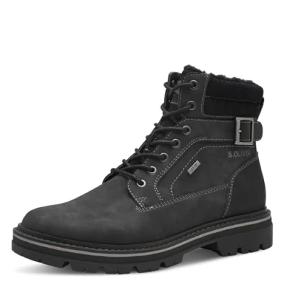 Afbeelding van s.Oliver Heren Kanten Enkellaarzen 5 16244 43 Sneeuwlaarzen Heren, zwart., 41 EU