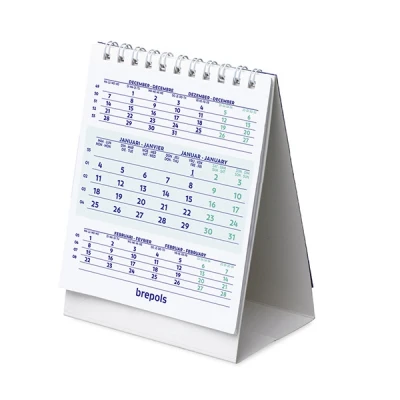Image de Brepols calendrier de bureau 2026 (13 x 10,5 cm) 4 langues