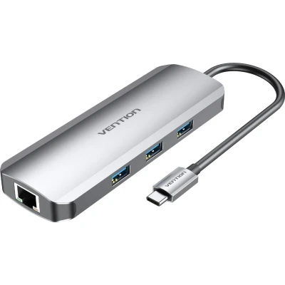 Afbeelding van Hub USB Vention TOLHB 100 W Zilverkleurig