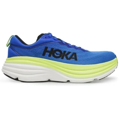 Afbeelding van HOKA Bondi 8 Hardloopschoenen neutraal, Heren, Maat: 45 1/3, Electric/lettuce Textiel/ synthetisch