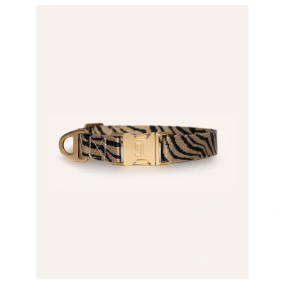 Afbeelding van Dogguo Zebra Collar Hondenhalsband Ø26 cm Beige Zwart L