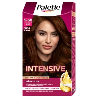 Image de Saint Algue Schwarzkopf Palette Coloration Permanente Cheveux Crème Soin Couvre 100% Des Blancs Tenue 8 Semaines Chatain Acajou 650
