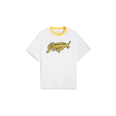 Afbeelding van Puma Hoops Dortmund Tshirt print, Heren, Maat: Large, white
