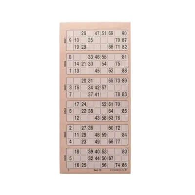 Afbeelding van Ameisenkeks® Blok van 600 bingotickets Systeem 15 90 Nr. 10 Oranje