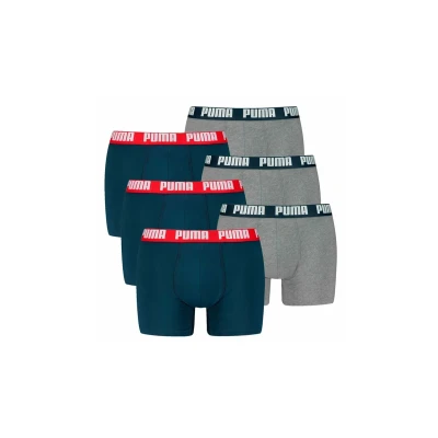 Afbeelding van Puma 6ER PACK Boxerbriefs, Heren, Maat: XL, Blau grau