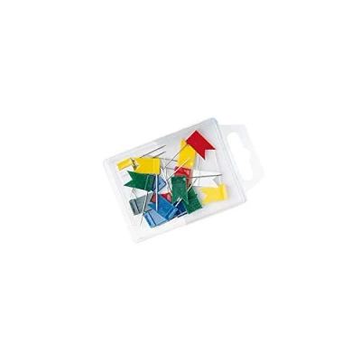 Afbeelding van Wedo 56299 markeringsvlaggen, verschillende kleuren, 18 x 10 mm, naaldlengte 25 20 stuks