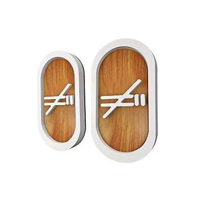 Afbeelding van DOJA Barcelona Pictogram Toiletplaat van hout Verboden Roken Set 2 180 mm x 100 Badkamerdeurbord Toiletdeurstickers Voor Winkels, Kantoor Restaurant