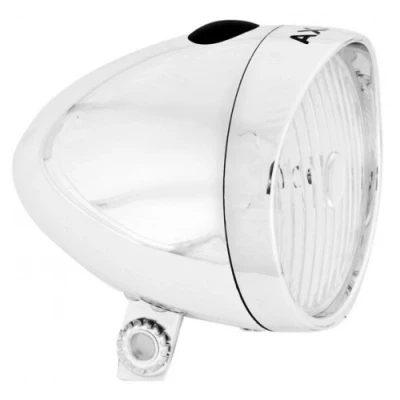 Afbeelding van Koplamp fiets AXA Classic (LED, Batterijen, Retro, Chroom)
