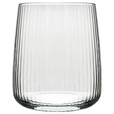 Afbeelding van KONZEPT Set van 6 geribbelde glazen 320 ml, waterglazen, vaatwasmachinebestendig