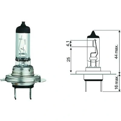 Afbeelding van DIEDERICHS LID10019 Gloeilamp, verstraler H7 12V 55W Halogeen AUDI: A4 B8 Avant, A3 Sportback, A6 C7 BMW: 3 Saloon, 5 Touring