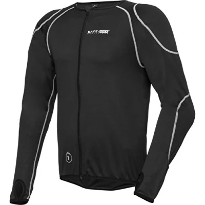 Afbeelding van Safe Max® Beschermende jas voor motorfiets, onderjas met gewrichtsbescherming 3.0, uniseks, Sportler, het hele jaar door, zwart.