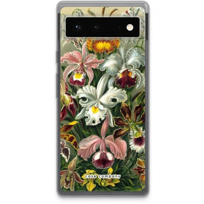 Afbeelding van Case Company® hoesje geschikt voor Google Pixel 6 Haeckel Orchidae Soft Cover Telefoonhoesje Bescherming aan alle Kanten en Schermrand
