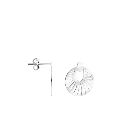 Afbeelding van SOFIA MILANI oorbellen voor dames van 925 zilver in de vorm een cirkel zonnebloem, Sterling zilver, Geen edelsteen