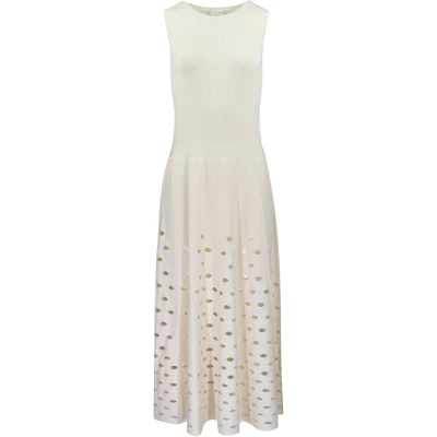 Afbeelding van By Malene Birger midi jurk in ecru XS