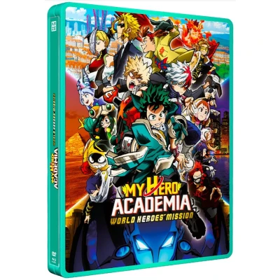 Afbeelding van My Hero Academia World Heroes Mission De Film Steelbook Blu Ray + DVD (Franse Import)