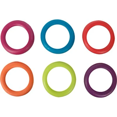 Afbeelding van Flamingo Hondenspeelgoed Rubber Ring Roze/Blauw/Rood/Oranje/Geel/Paars 15 cm