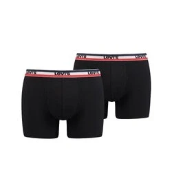 Afbeelding van 2 x Levi&#039;s boxershorts SPRTSWR Logo Black maat S