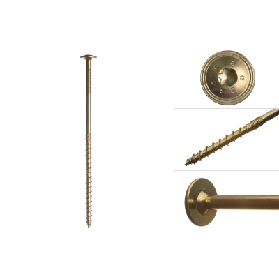 Afbeelding van Wovar Tellerkopschroeven Geel Verzinkt 8.0 x 200 mm Torx Doos 50 Stuks