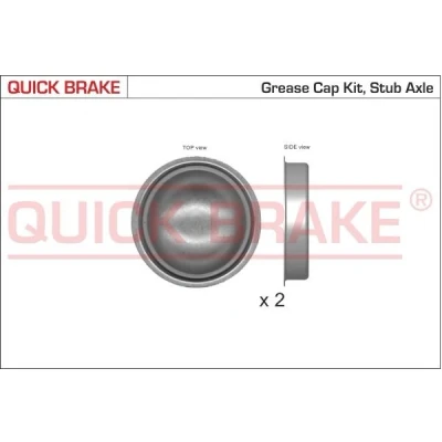 Afbeelding van QUICK BRAKE 9822K Kap, wiellager 62 PEUGEOT: 206+ Hatchback