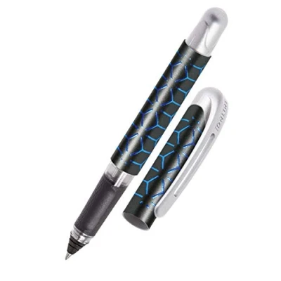 Afbeelding van ONLINE Blue Style ergonomische rollerbalpen, voor school en school, zachte grip links rechtshandigen, standaard inktpatronen, navulbaar, kleur blauw, pennen studenten