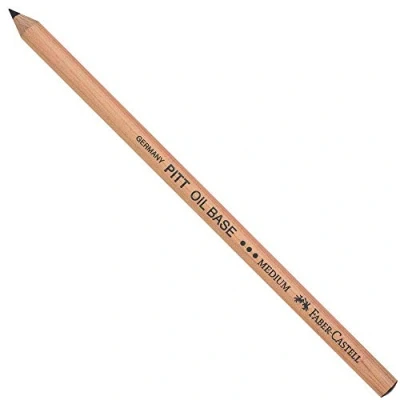 Afbeelding van Faber Castell PITT monochrome kunstenaarspotlood zwart op oliebasis nr. 3 medium