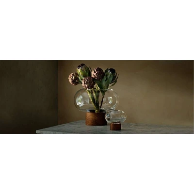 Afbeelding van L.S.A. Oblate Vaas 13,5 cm Transparent / Glass