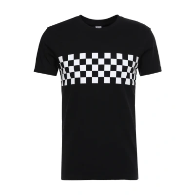 Afbeelding van Urban Classics CHECK PANEL Tshirt print, Heren, Maat: Small, Black/white