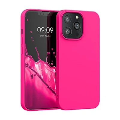 Afbeelding van kwmobile telefoonhoesje geschikt voor Apple iPhone 13 Pro Hoesje smartphone Back cover in neon roze