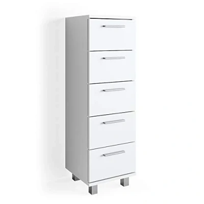 Afbeelding van Vicco Badkamerkast Ilias, Wit/Wit, 30 x 95 cm